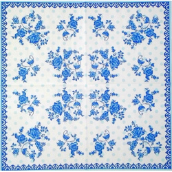 Servítka - Modré kvetinky