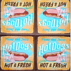 Servítka - Hot Dog retro