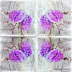 Servítka - Fialový kvet