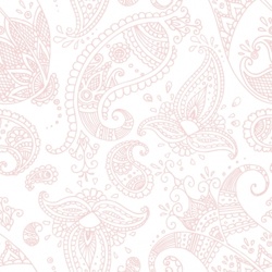 Servítka - Ornament ružový na bielom podklade