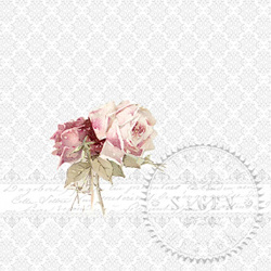 Servítka - Sagen - Vintage ruže ornamenty