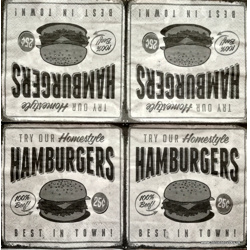 Servítka - Vintage - Hamburgers