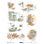 Ryžový papier R1020 - Zimná príroda - Vtáčiky...