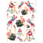 Ryžový papier - automechanik , pin up girl - PIN...