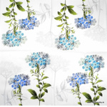 Servítka - Modré kvety