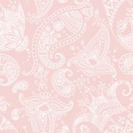 Servítka - Ornament biely na ružovom podklade