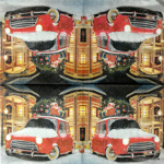 Servítka - Vianočné auto